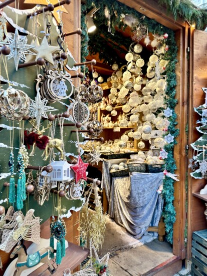 Christmas ornaments for sale in Vienna