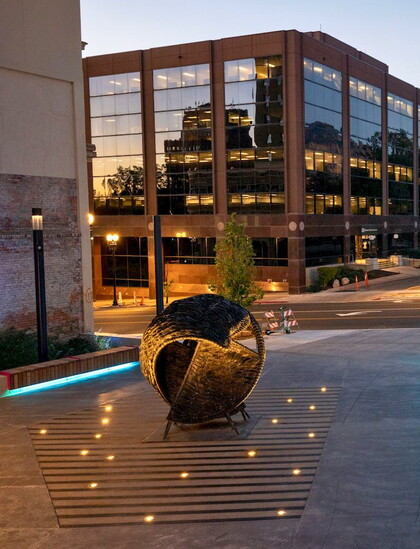Chakaia Booker, R E V I V E, Dumke Arts Plaza, 2021