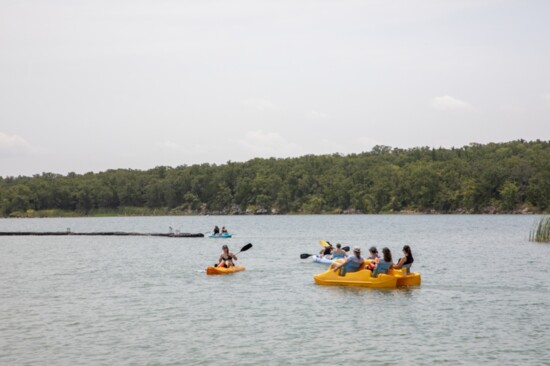 Paddleboating on the Lake Murray.