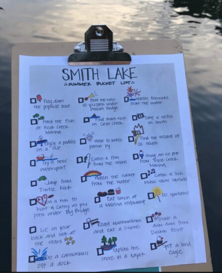 Smith Lake Summer Bucket List 