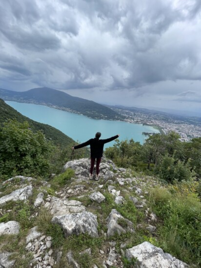 Looking down on Lake Annecy