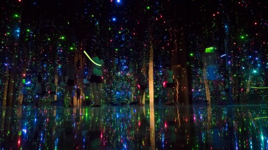 Yayoi Kusama, You Who are Getting Obliterated in the Dancing Swarm of Fireflies, 2005. Photo by Airi Katsuta