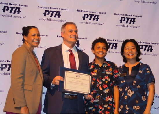 Dr. Nikki Wesley, Dr. Taranto, Dominic Taranto, and Amy Huh celebrate the honor.