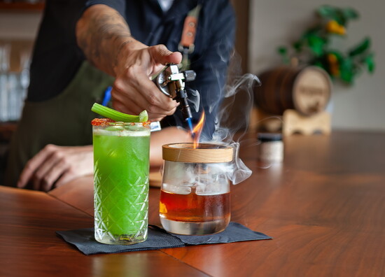 Smoked Old Fashioned, Fork & Vine Social