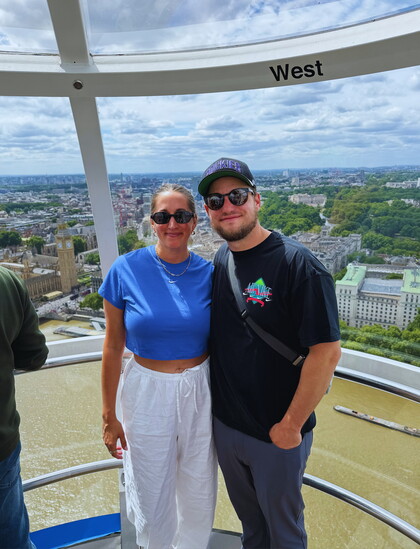 My husband and I on the London Eye