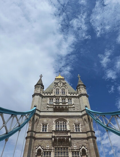 Tower Bridge over the Thames River in London