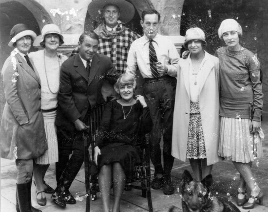 George Sims and his wife hobnob with celebrities, including Mrs. Raymond Hitchcock & Gene Sarazen, at The Hacienda Hotel in late 1927. 