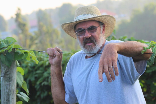 Chris Ranalli in his vineyard.