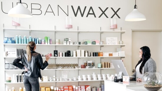 Carefully curated retail products and luxurious skincare items can be found at Urban Waxx. 
