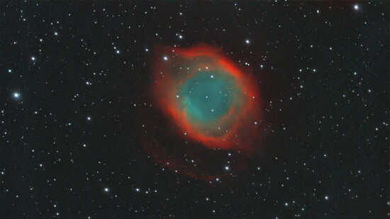 Helix Nebula, formed when the outer layers of a dying star explode