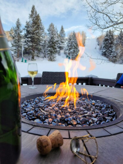 Nothing says après ski like a slope side fire.