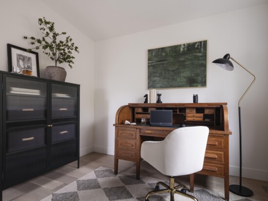 Bedroom, which is set up as an office.