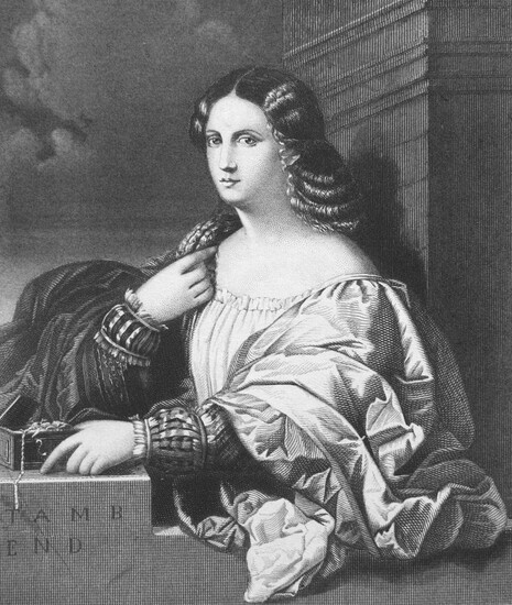 Beautiful woman, painting by Titian Vecellio