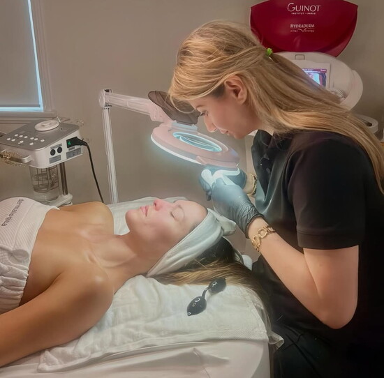 Berghoudian delivering one of her signature facials