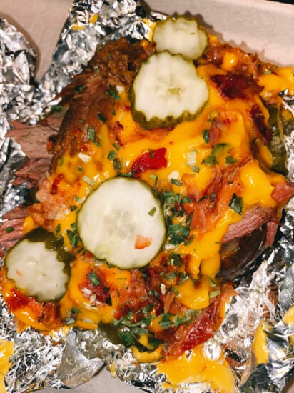 Pulled Pork Loaded Baked Potato