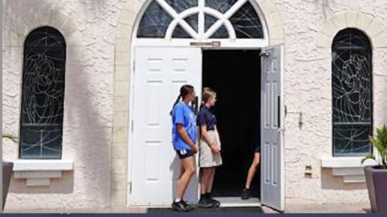 Epiphany Cathedral School Chapel where students honored Pope Francis with 88 tolls of the bell.