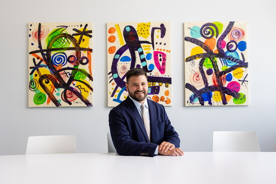 Art from Mark Carson English’s private trust of originals at Spaces in the City’s corporate headquarters  