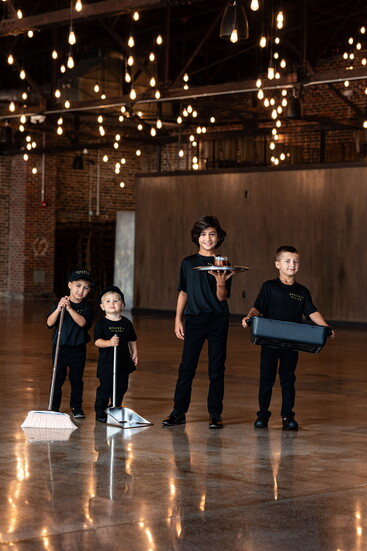 (L-R)Panagiotis, Niko, John Dimond, and Aleko Klonaris