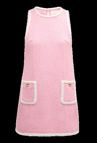 7. Cinq A Sept Auden Contrast Tweed Sleeveless Mini Shift Dress