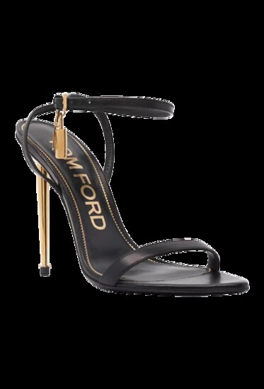 9. Tom Ford  Padlock 105 Leather Point-Toe Ankle-Strap Sandals
