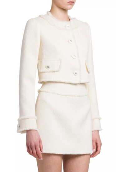 6. Dolce&Gabbana  Wool-Blend Tweed Cropped Jacket