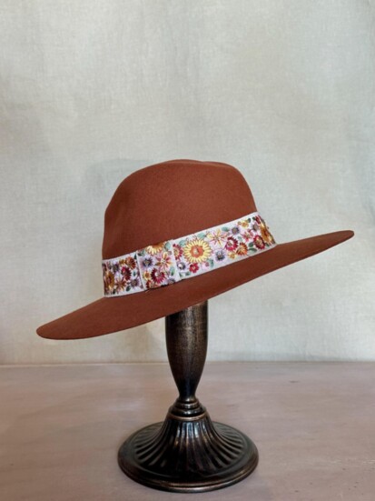 These felt hats, fashioned in bold hues from Maradji, add a trendy element to your autumn wardrobe.