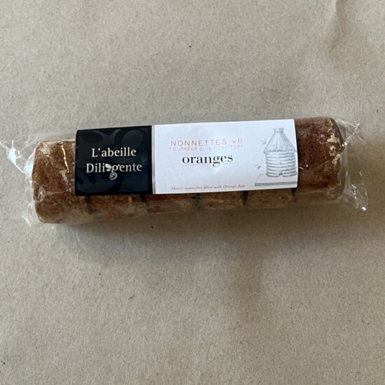 Treat yourself to L’abeille Diligente’s orange nonnettes: gingerbread filled with orange marmalade and honey.