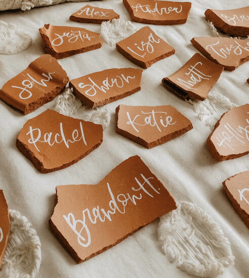Unique Terra Cotta Place Cards - each, $2.50, etsy.com