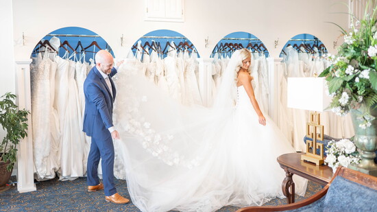 The Something Blue Shoppe Owner TJ Holmes with model Cailey Ownes