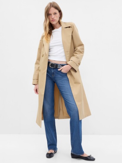 From the Gap, the Icon Trench has a relaxed, slightly oversized fit. Area Gap stores; gap.com.