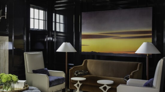 Impactful Details: The Home of Ellie and Tom Lawrence. A painting by Vita Reed, represented by the David Lusk Gallery, is central to this design.