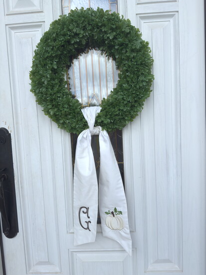 A simple, yet elegant, wreath is the perfect accent. 