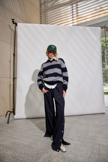 SAMSOE SAMSOE SWEATER, HERSKIND SHIRT, A.L.C. TRACK PANT