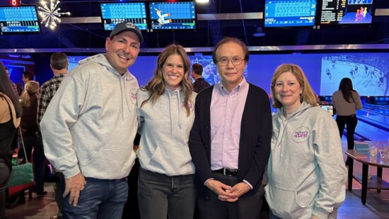 Jason Greenberg, Kimberly Greenberg, Dr. Yong-Hui Jiang, and Dr. Jenn Gruen at the 2024 Parker's Cure event. Photo by Allison Ginsburg