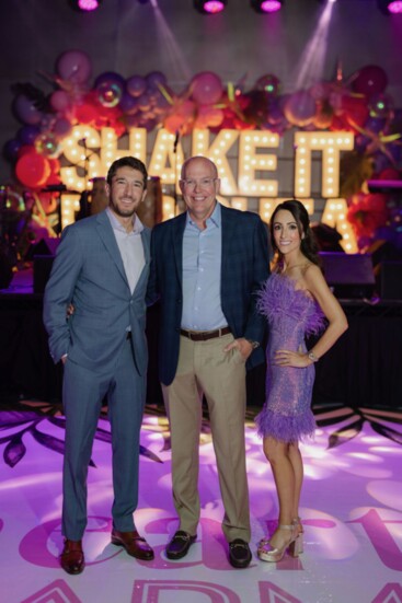 Mark Greenfield, Dr. Michael Ackerman, and Kira Greenfield at the 2024 Shake It For Shea event. Photo by Fred Marcus Photography.
