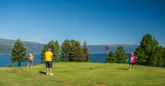Cascade golf course offers a 9-hole course and has a restaurant