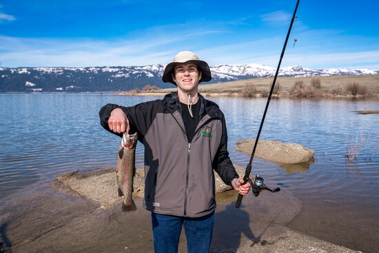 Catch Rainbow trout in Lake Cascade