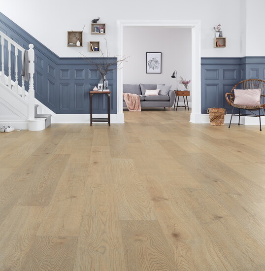 Amber Trail in Lana Taupe delivers timeless style and waterproof performance from the Perfect Home Luxury Vinyl Plank line.