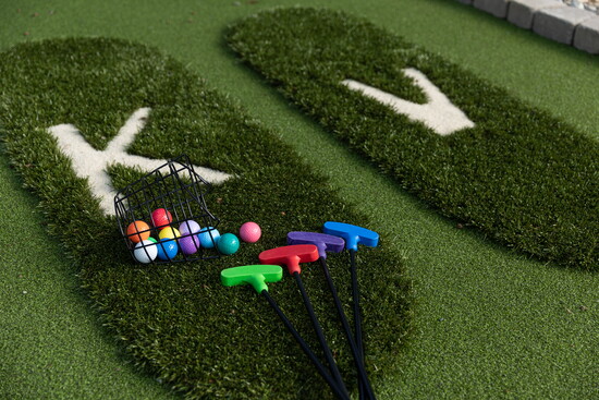 Miniature golf course at Keswick Vineyards.