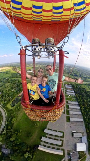 Dawn McKenzie with her husband and twin sons