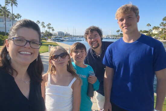 Jodi is all smiles with their family