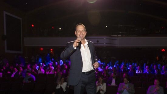 Mike host of the recent premeier of film, The Longest Game