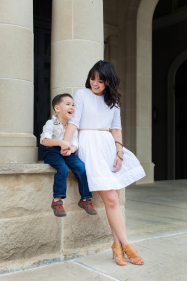 Chyna Cao with Son