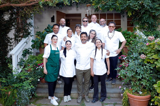 A group of chefs including Javier Plascencia (center) in 2025