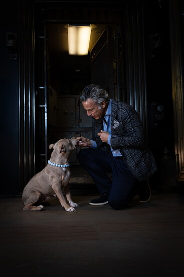 Trial Attorney and Law Firm Owner Mike Morse with Genevieve from Michigan Humane