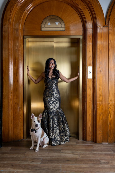 WDIV-TV 4 Anchor Priya Mann with Aurath from Detroit Animal Care and Control/Friends of DACC