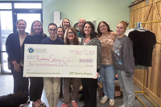 JCCF funds are assisting with creating a new low-cost spay/neuter clinic at the Humane Society of Johnson County. 