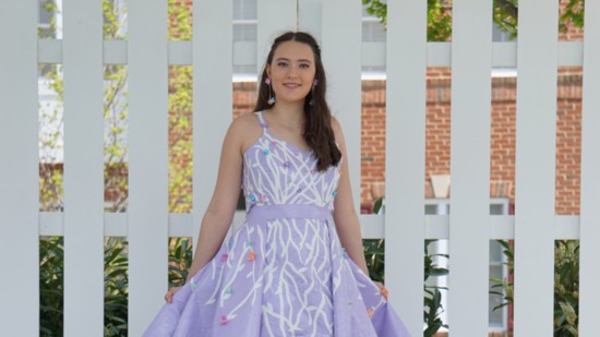 Christina Mellott In a Dress She Constructed Entirely of Duct Tape