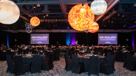 2023 Fighting Hunger, Feeding Hope space themed gala titled One Small Step encouraging the community to unite together.