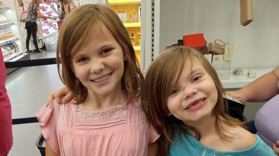 Excited about new clothes.